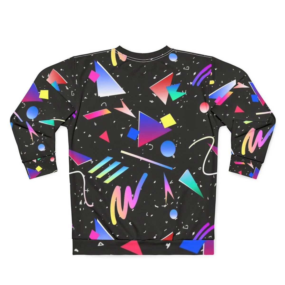 80s 90s Abstract Pattern Black Sweatshirt