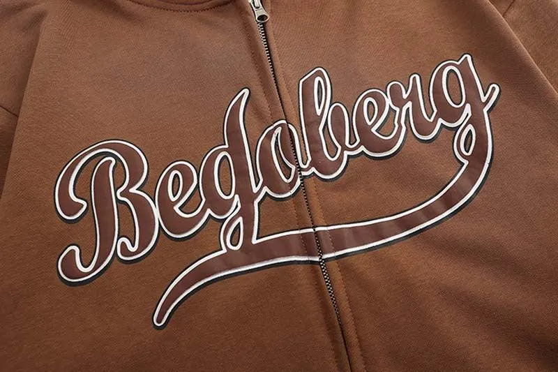 American Street Fashion Letter Print Hoodie