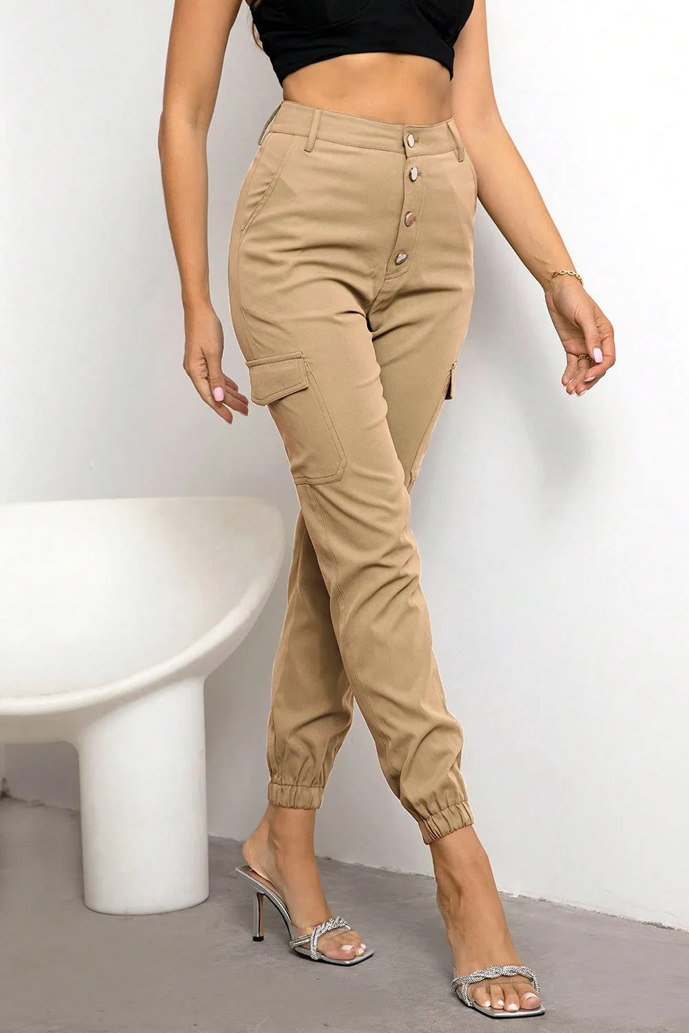 *APP EXCLUSIVE* Button Fly Cargo Pants