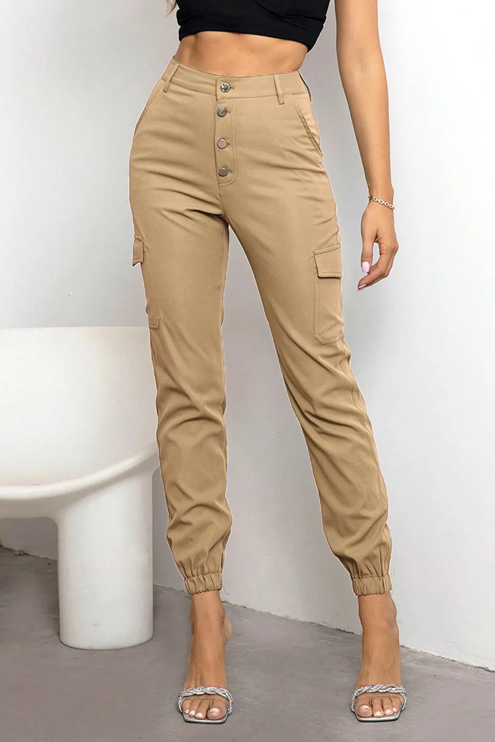 *APP EXCLUSIVE* Button Fly Cargo Pants