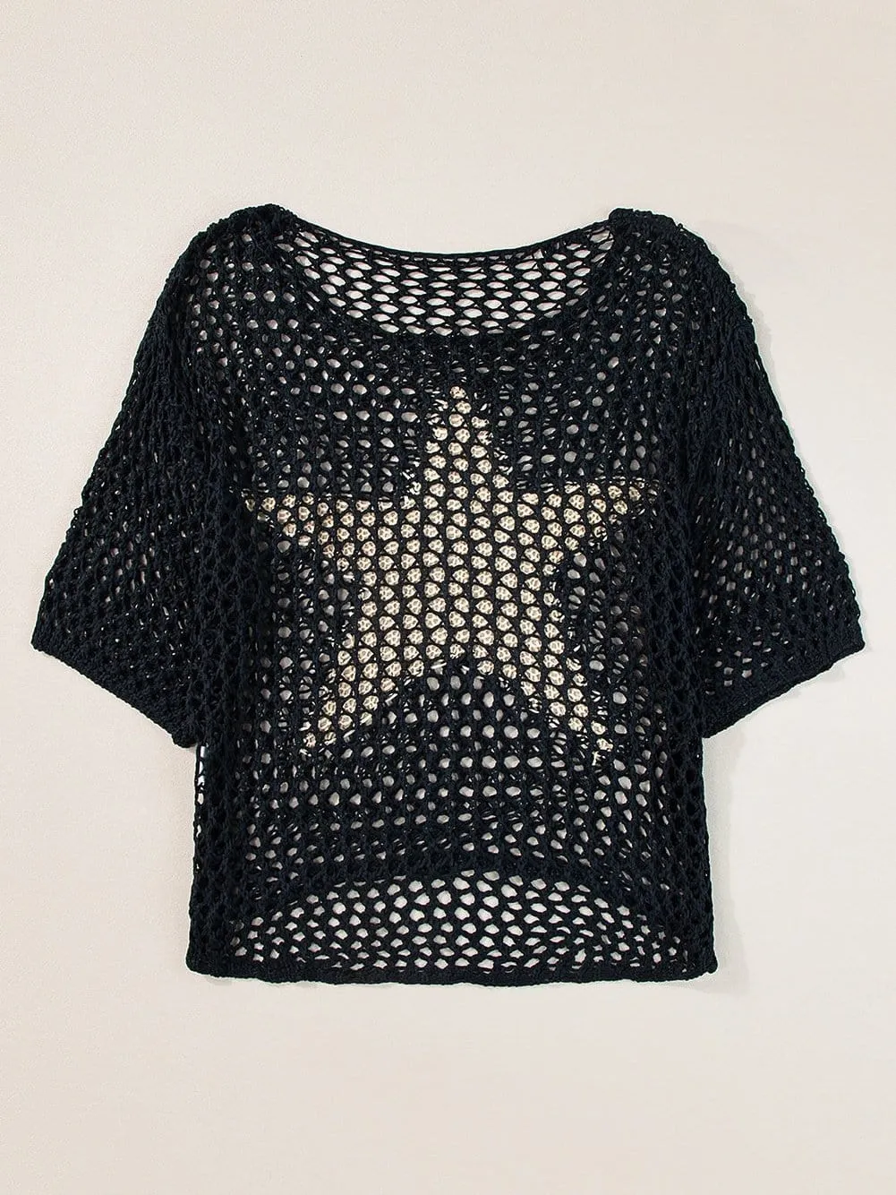 Attractive Crochet Knit Top with Star