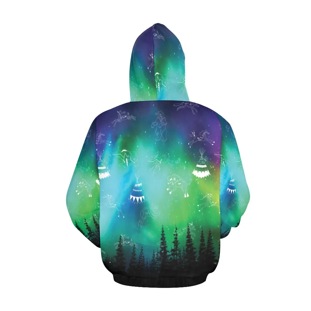 Aurora Medicine Animals Hoodie for Women (USA Size)