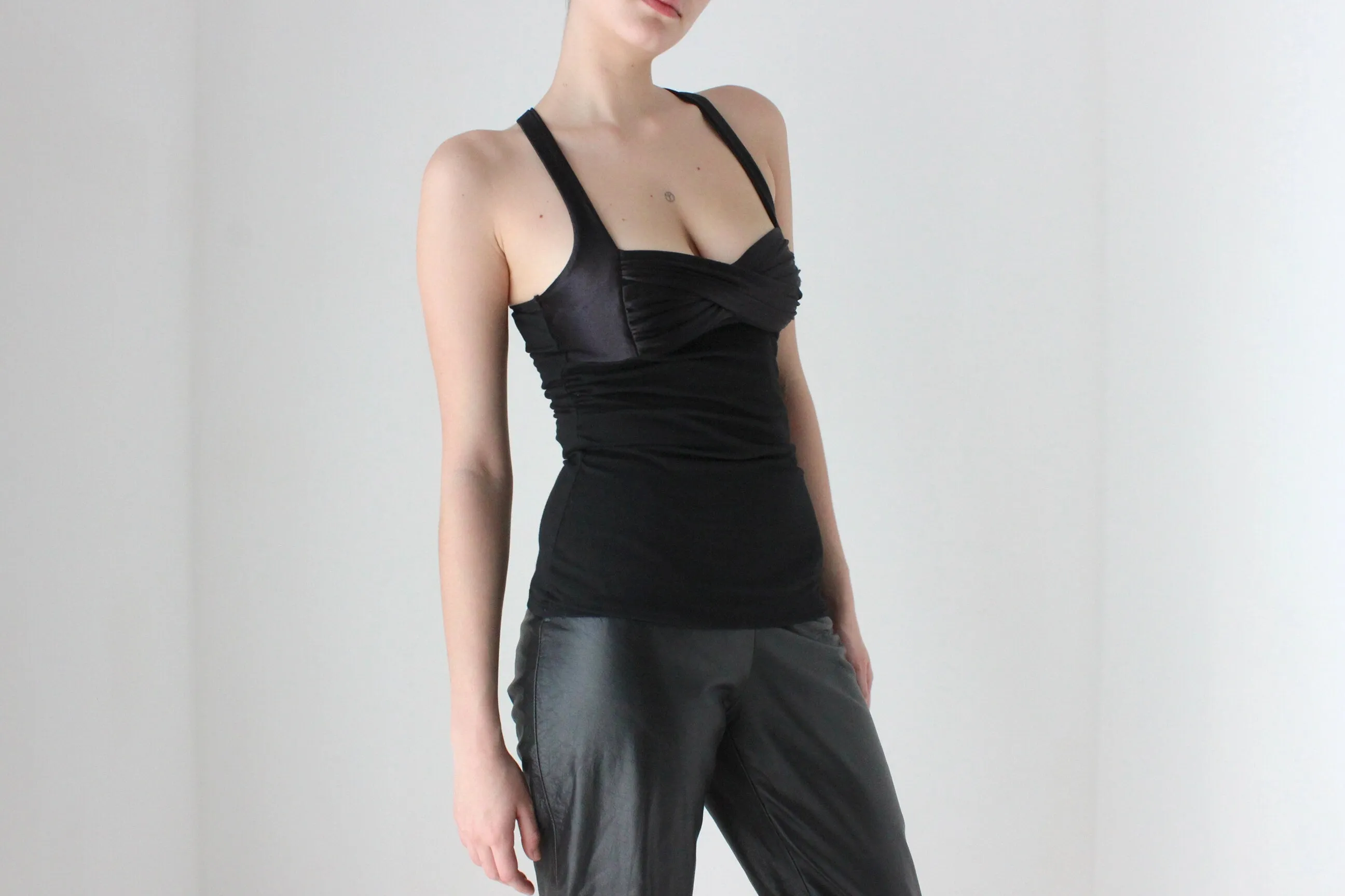 BALLETCORE Sexiest Black Y2K Bustier Tank Top