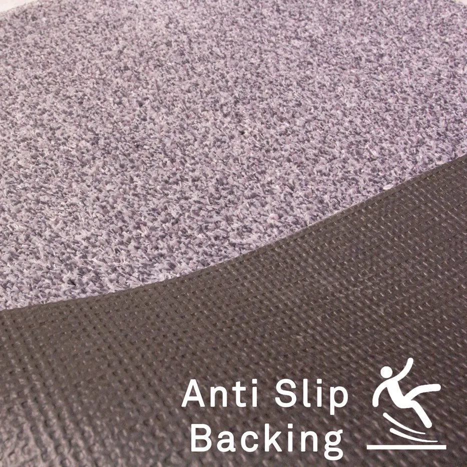 Breeze Silver Grey Sustainable Washable Non Slip Thin Door Mat