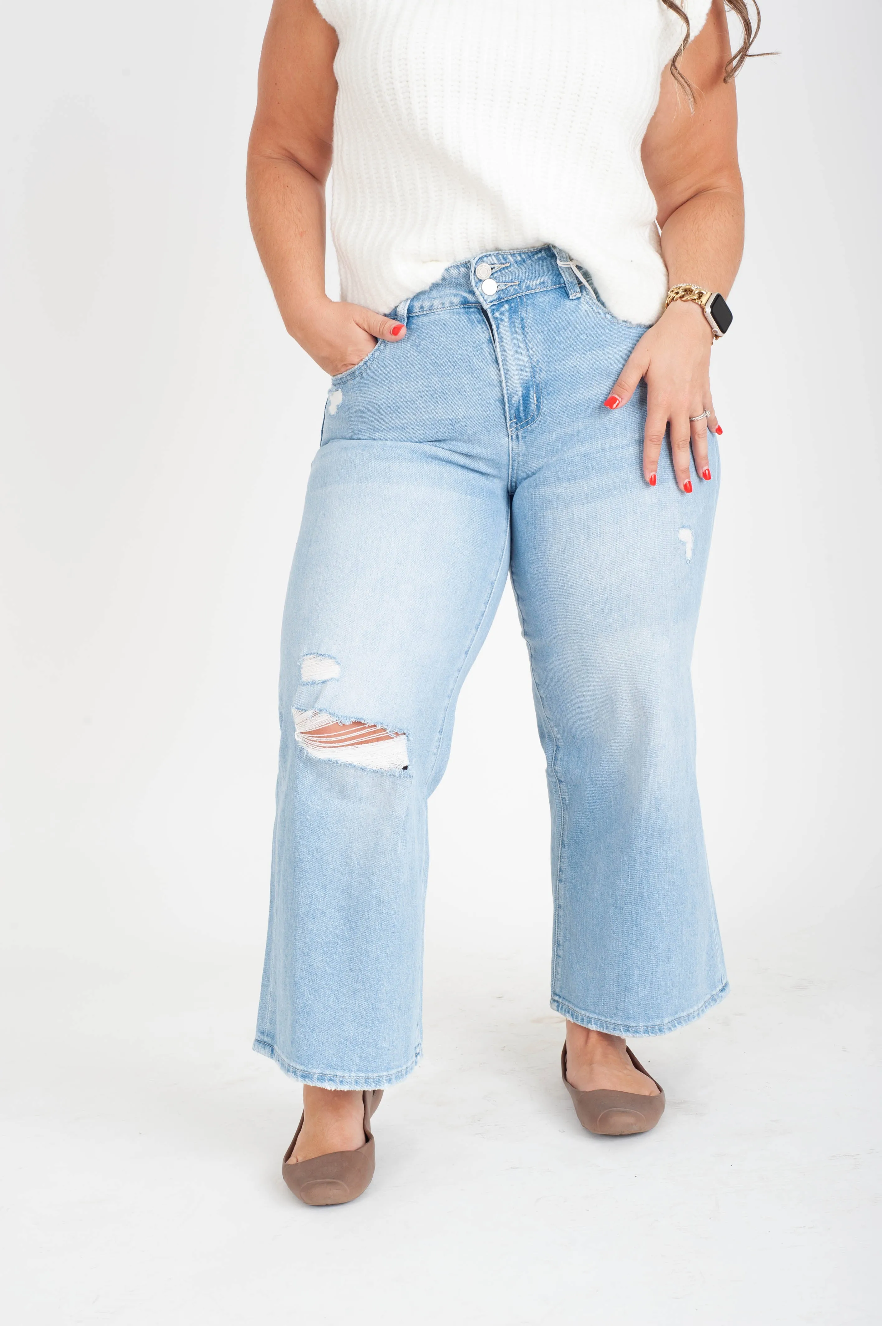 Cava High Rise Wide Leg Jeans