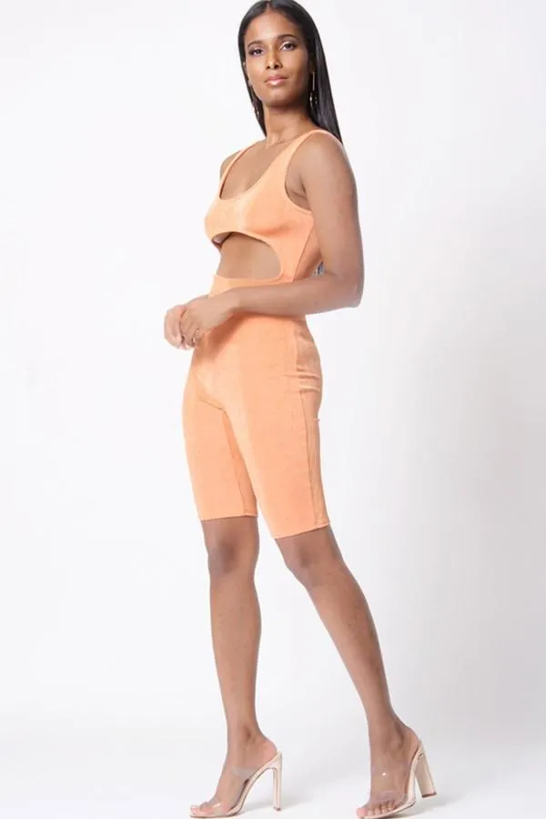 Cutout Detail Sleeveless Jumpsuit