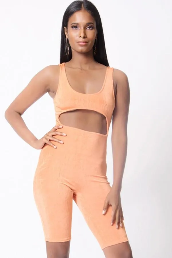 Cutout Detail Sleeveless Jumpsuit
