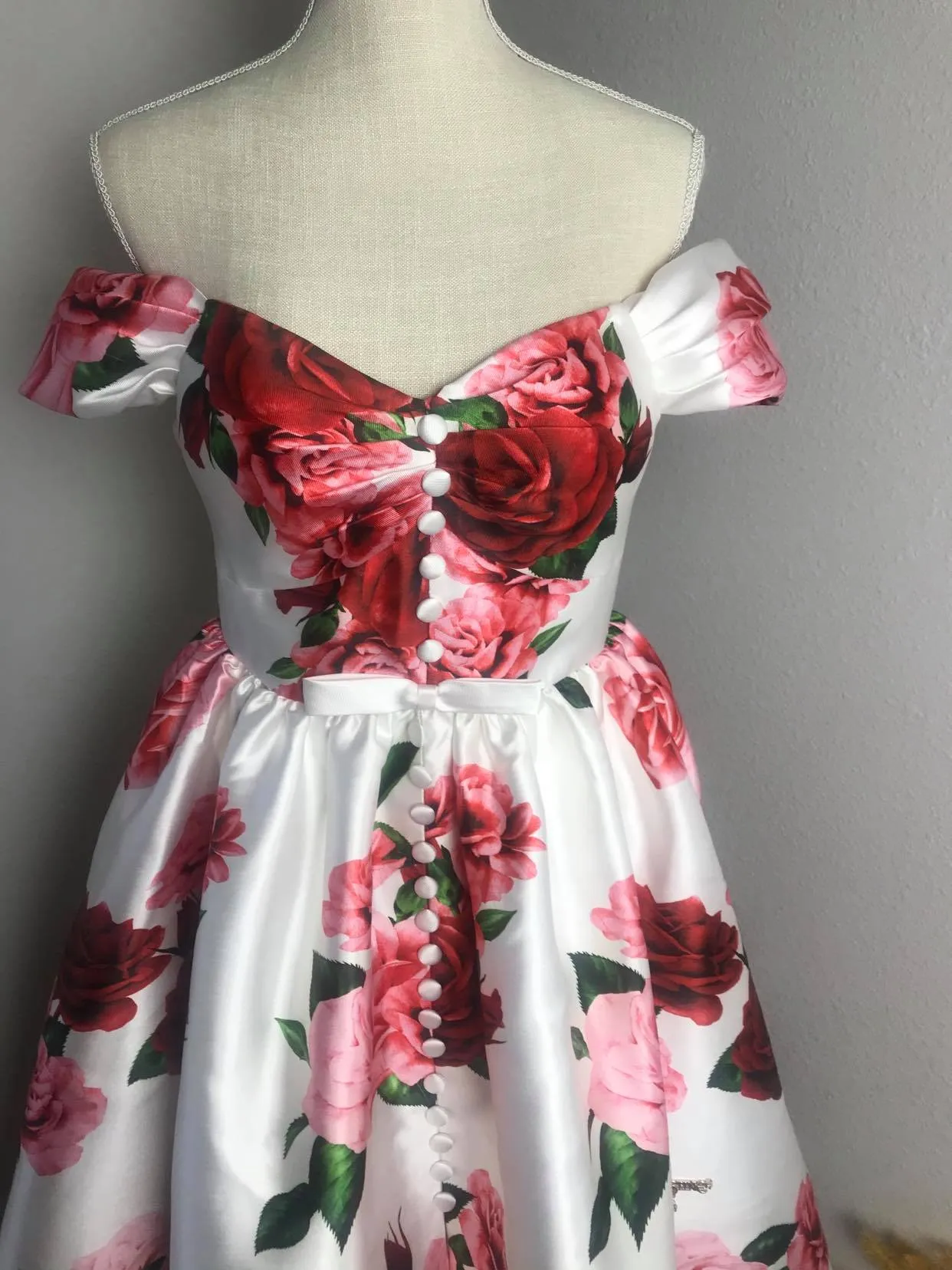 Diana Gown in Roses Printed