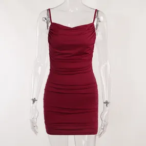 Fashionable Statement Sultry Backless Knit Bodycon Dress