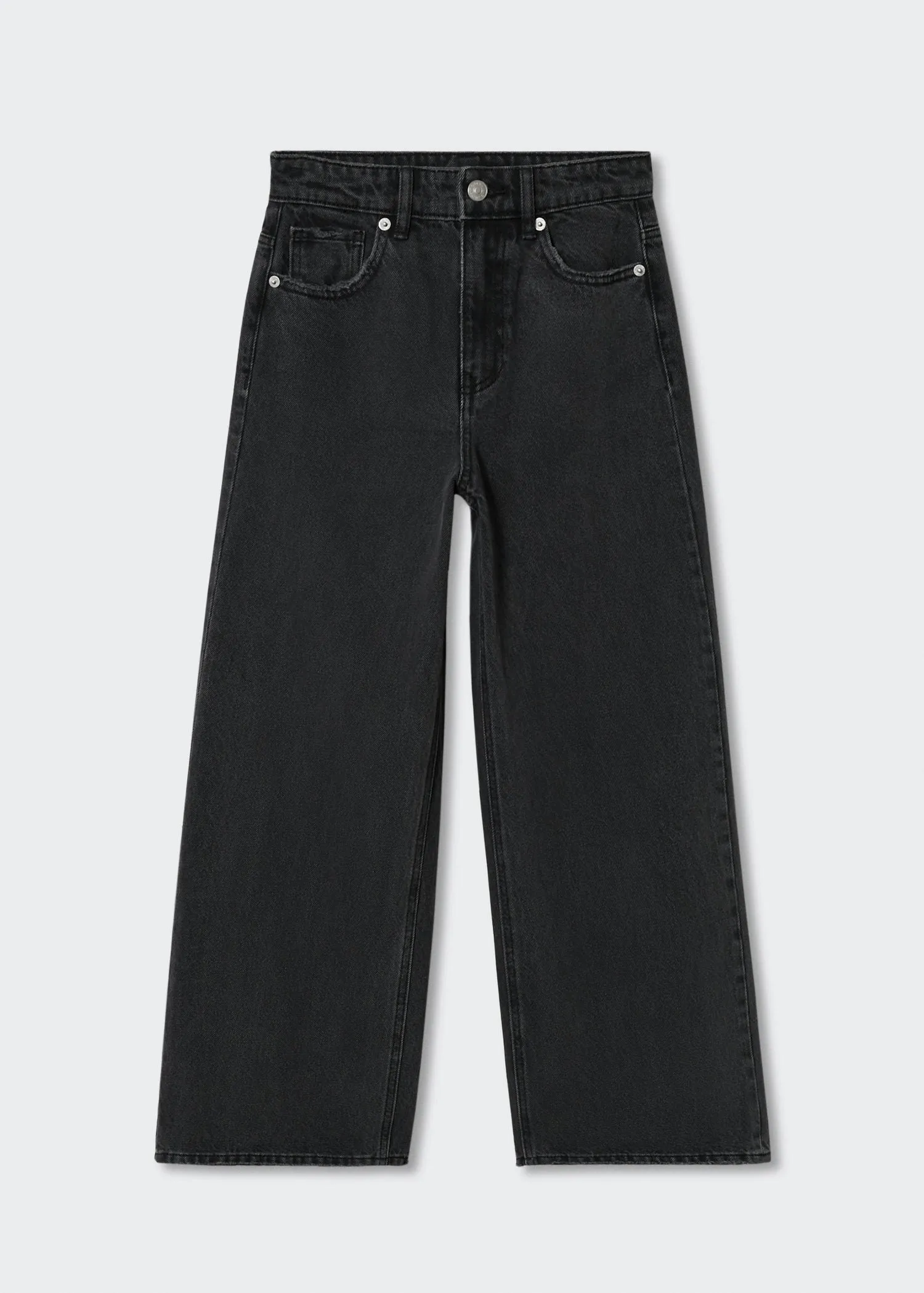 Frayed hem culotte jeans