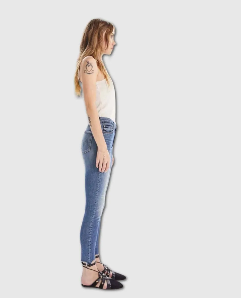 High Waisted Looker Ankle Fray, Walking on Coals