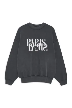 Jaci Sweatshirt Paris - Washed Black