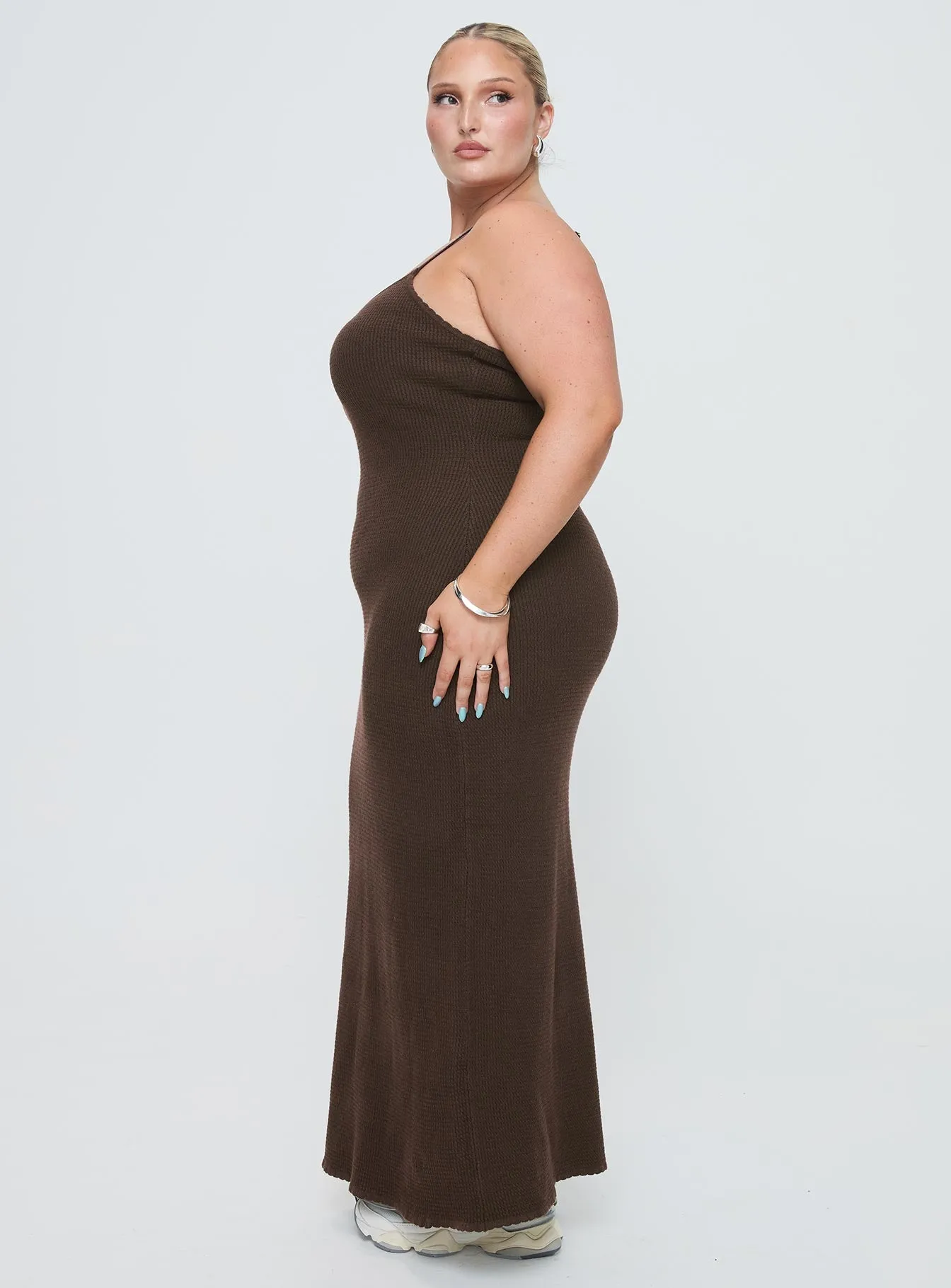 Kattan Maxi Dress Chocolate Curve