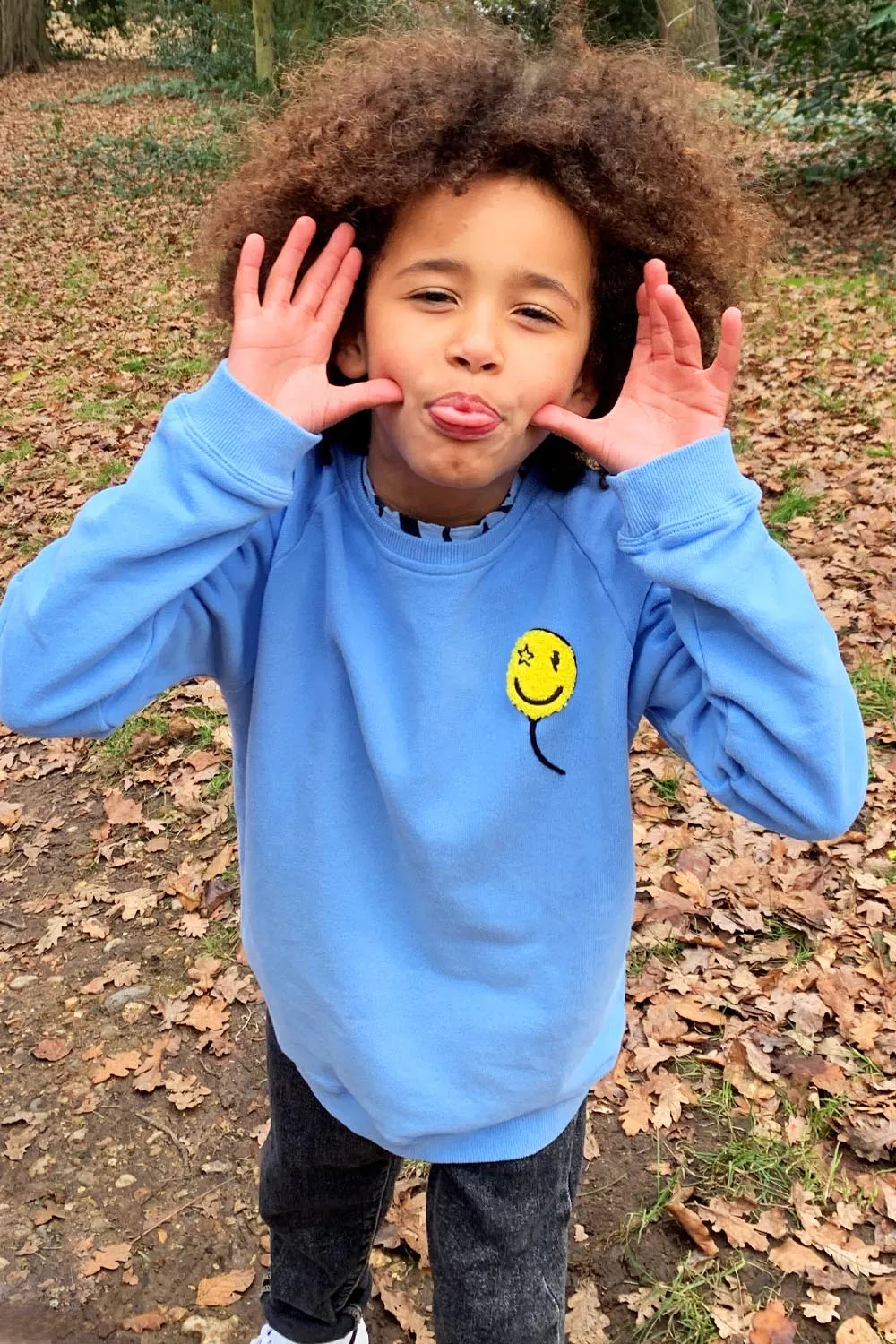 Kids Blue Balloon Sweatshirt