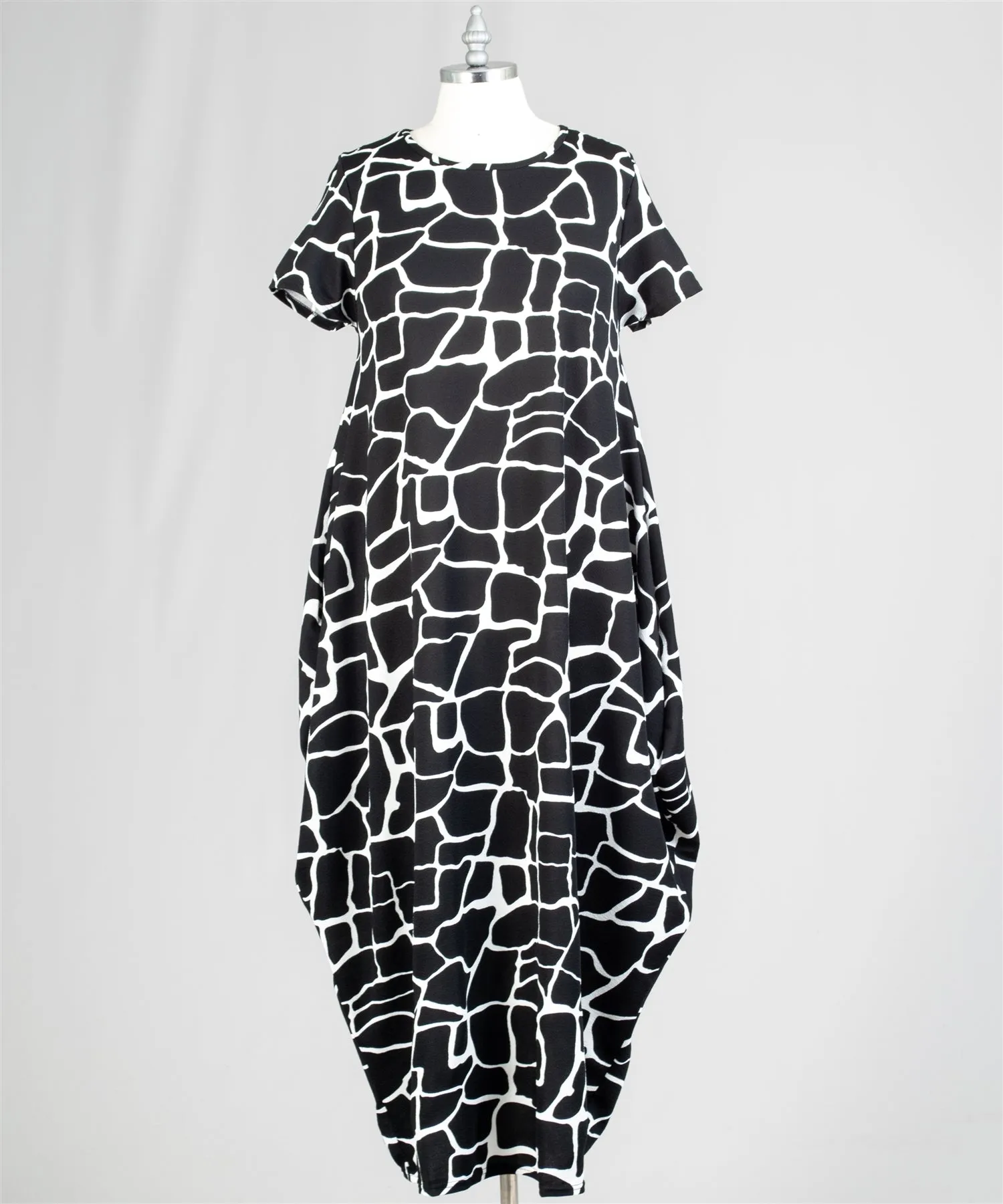Knit Print Maxi Dress
