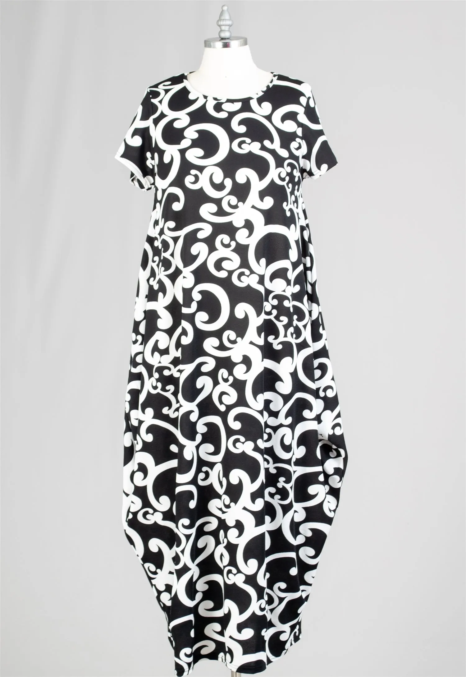 Knit Print Maxi Dress