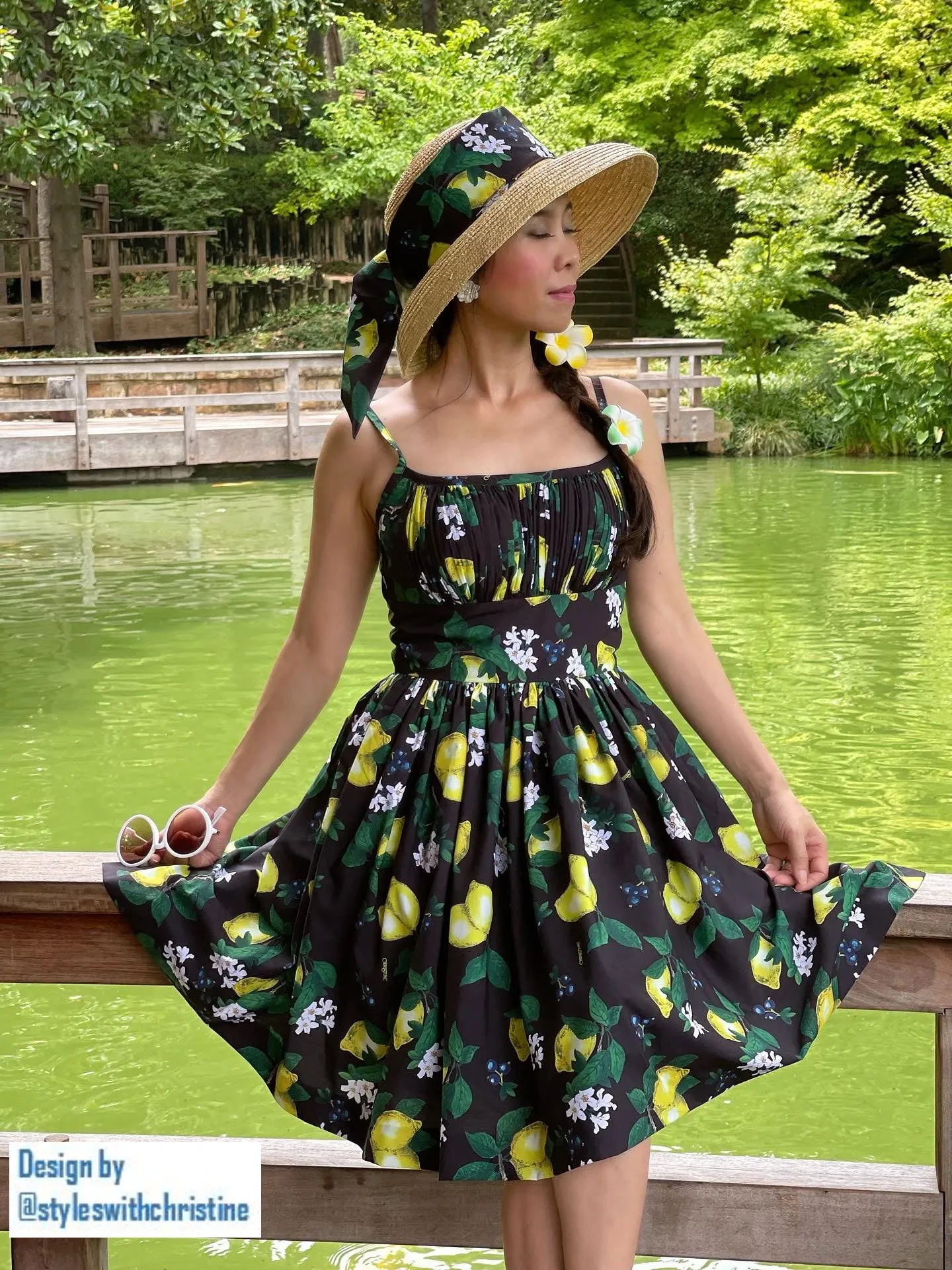 Lana Dress in lemon print