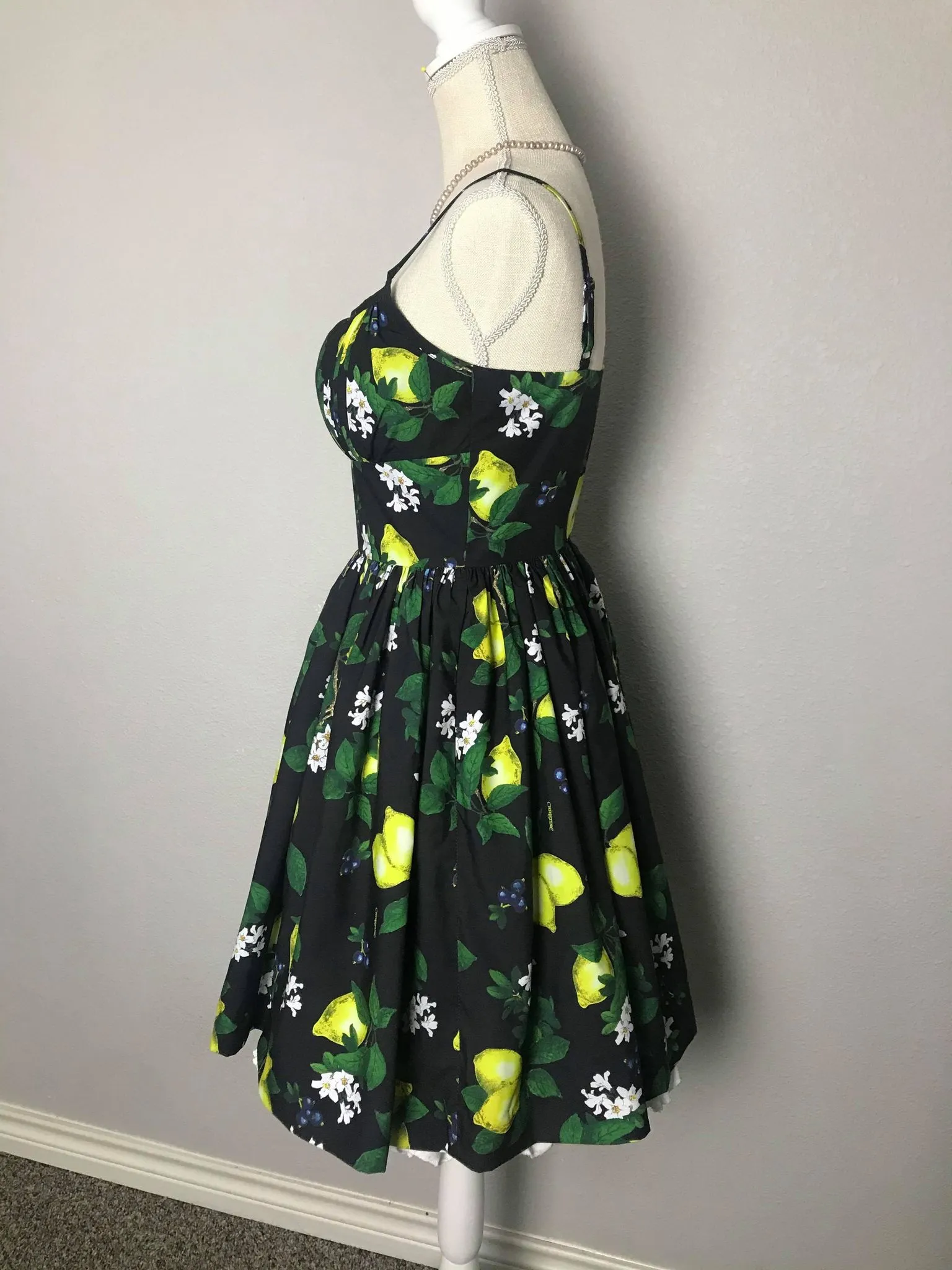 Lana Dress in lemon print