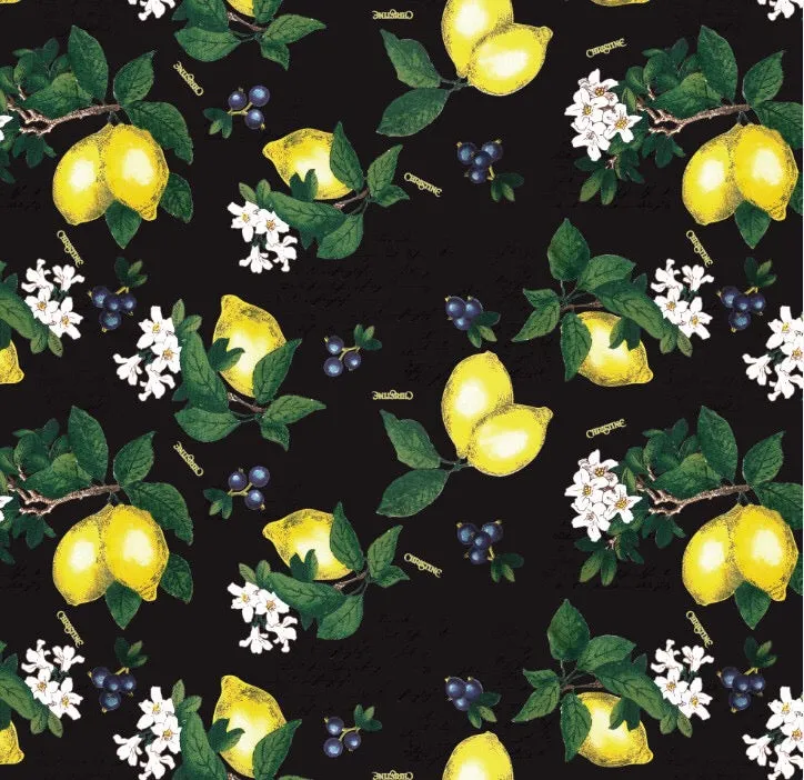 Lana Dress in lemon print