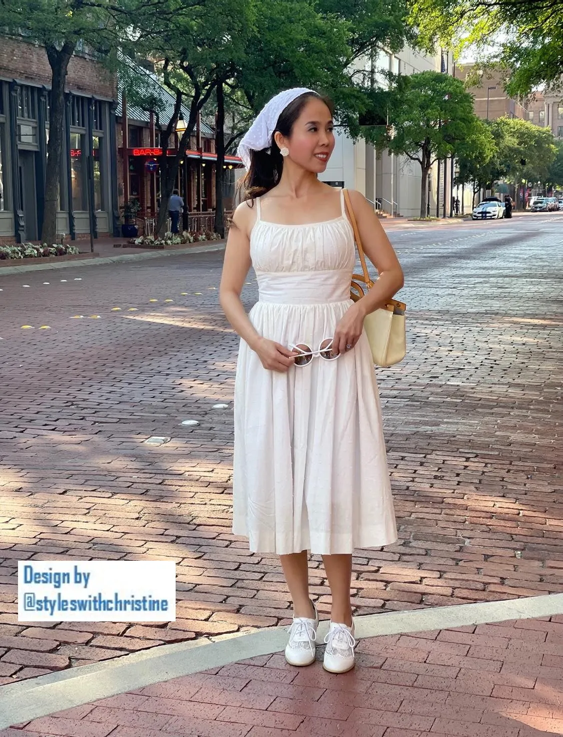 Lana Dress in white solid cotton