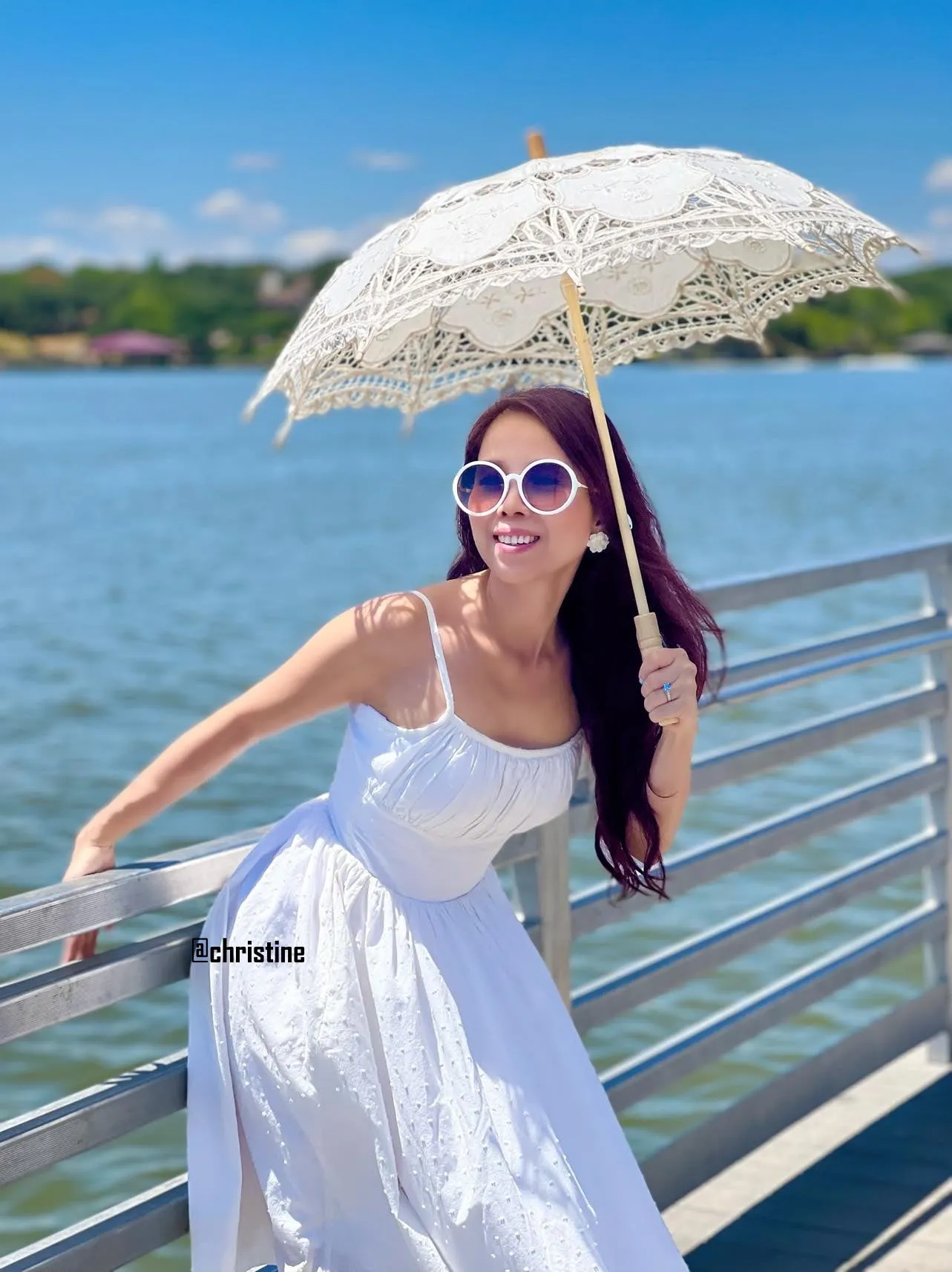 Lana Dress in white solid cotton
