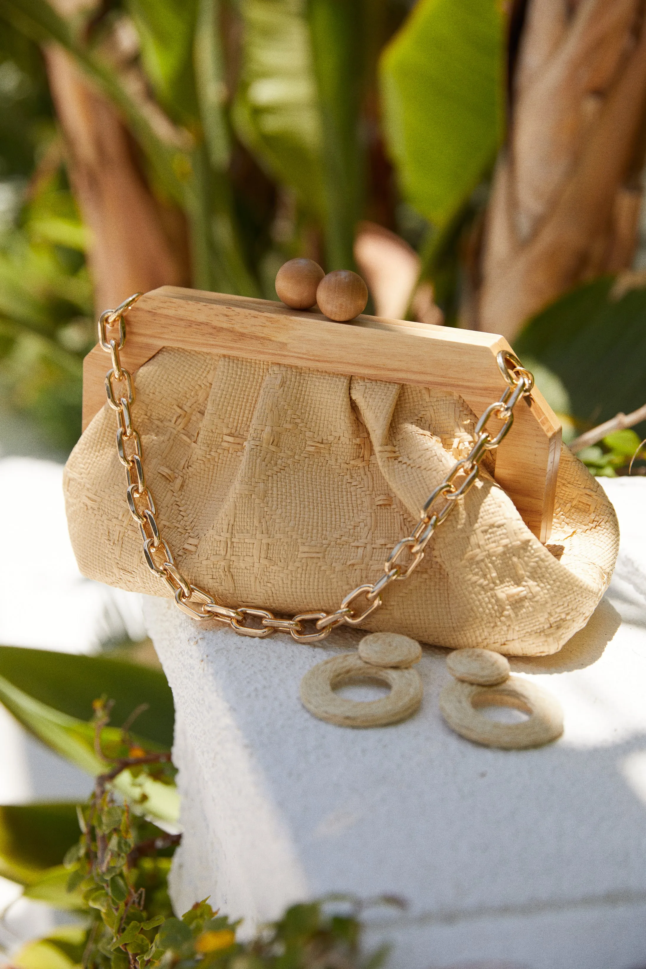 Lila Straw Statement Earring - Ivory