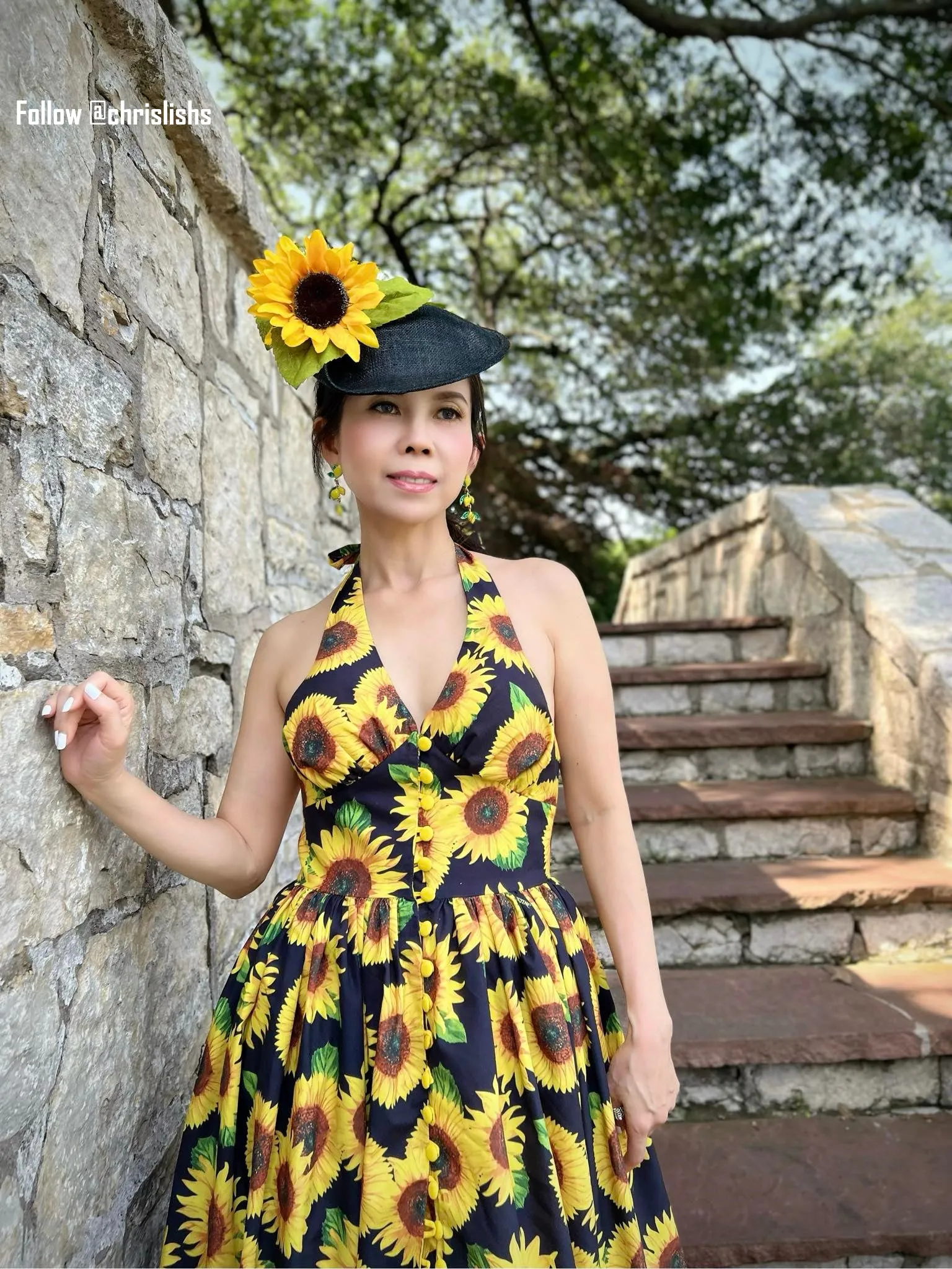 Marilyn Dress in sunflower