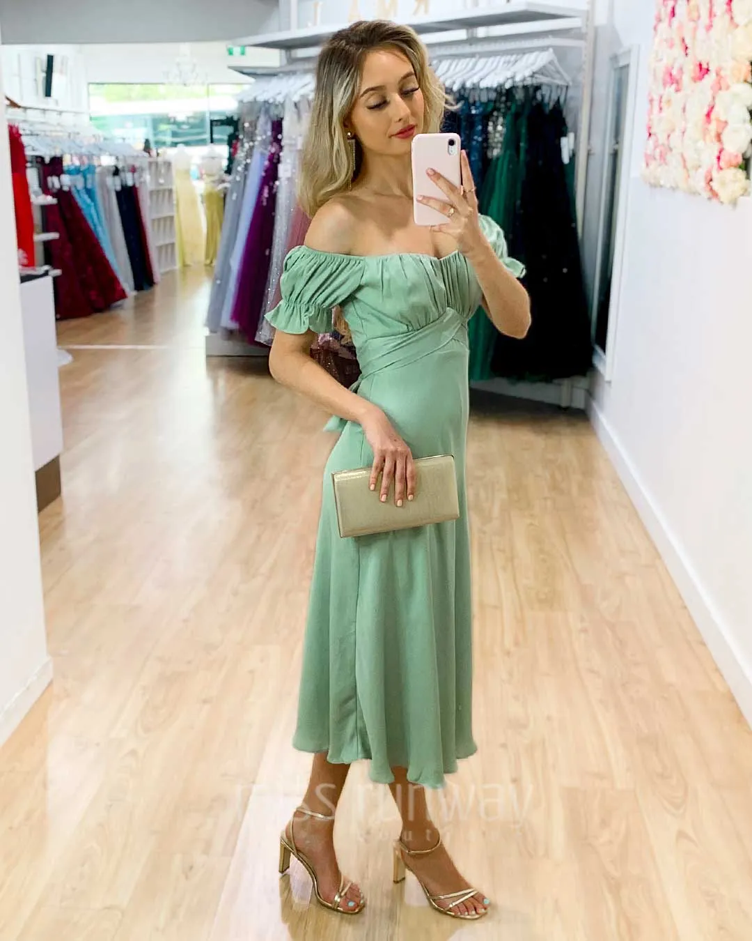 Masie Midi Dress - Pistachio
