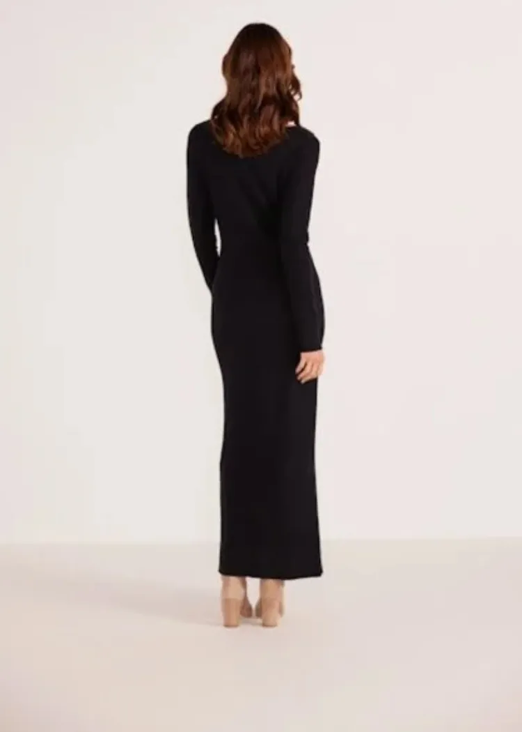 MINKPINK Isabel Knit Midi Dress- Black