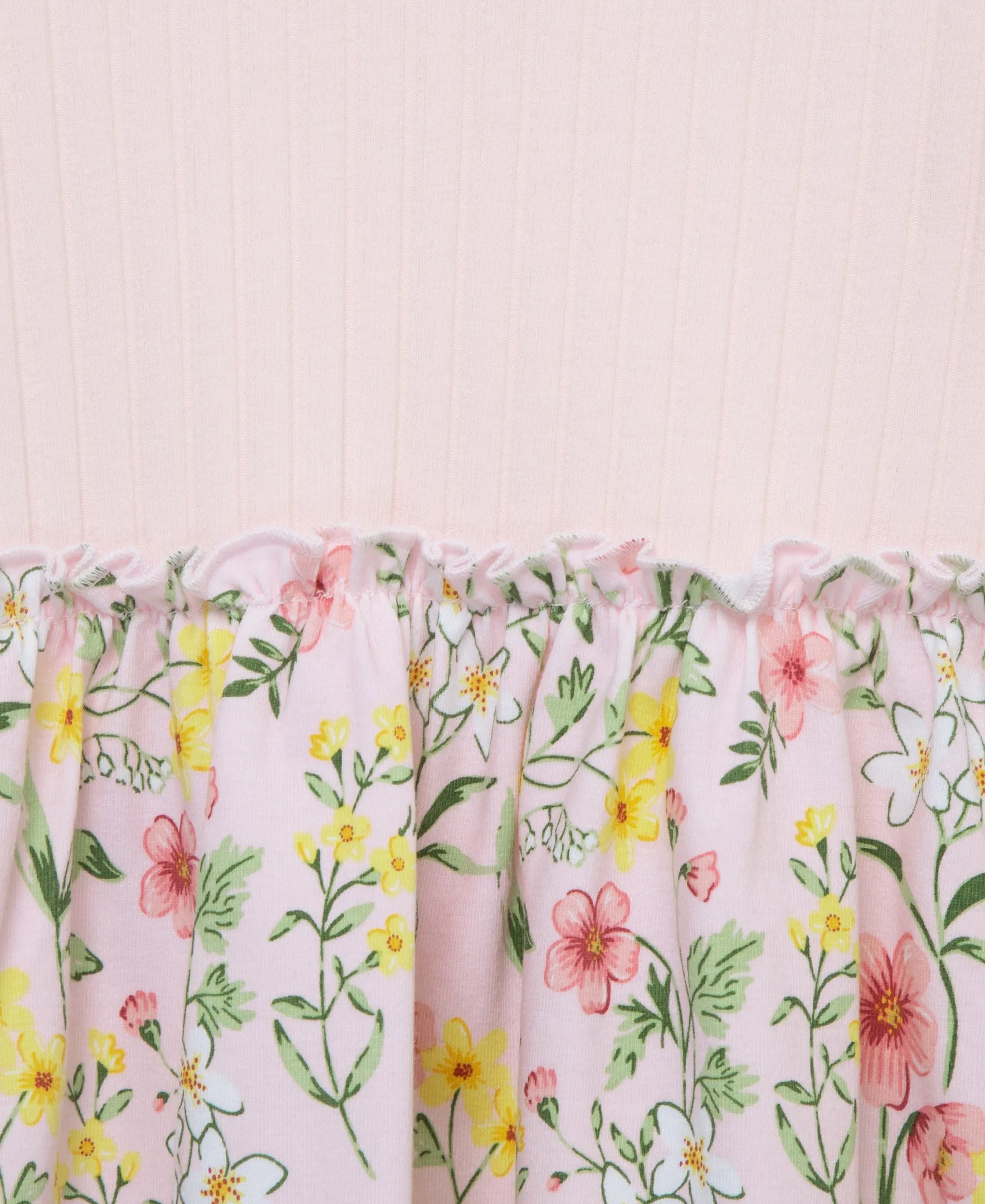 Pink Floral Knit Dress Set (2T-4T)