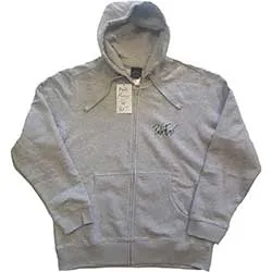 Pink Floyd Unisex Zipped Hoodie: The Wall Faded Hammers Logo (Back Print)