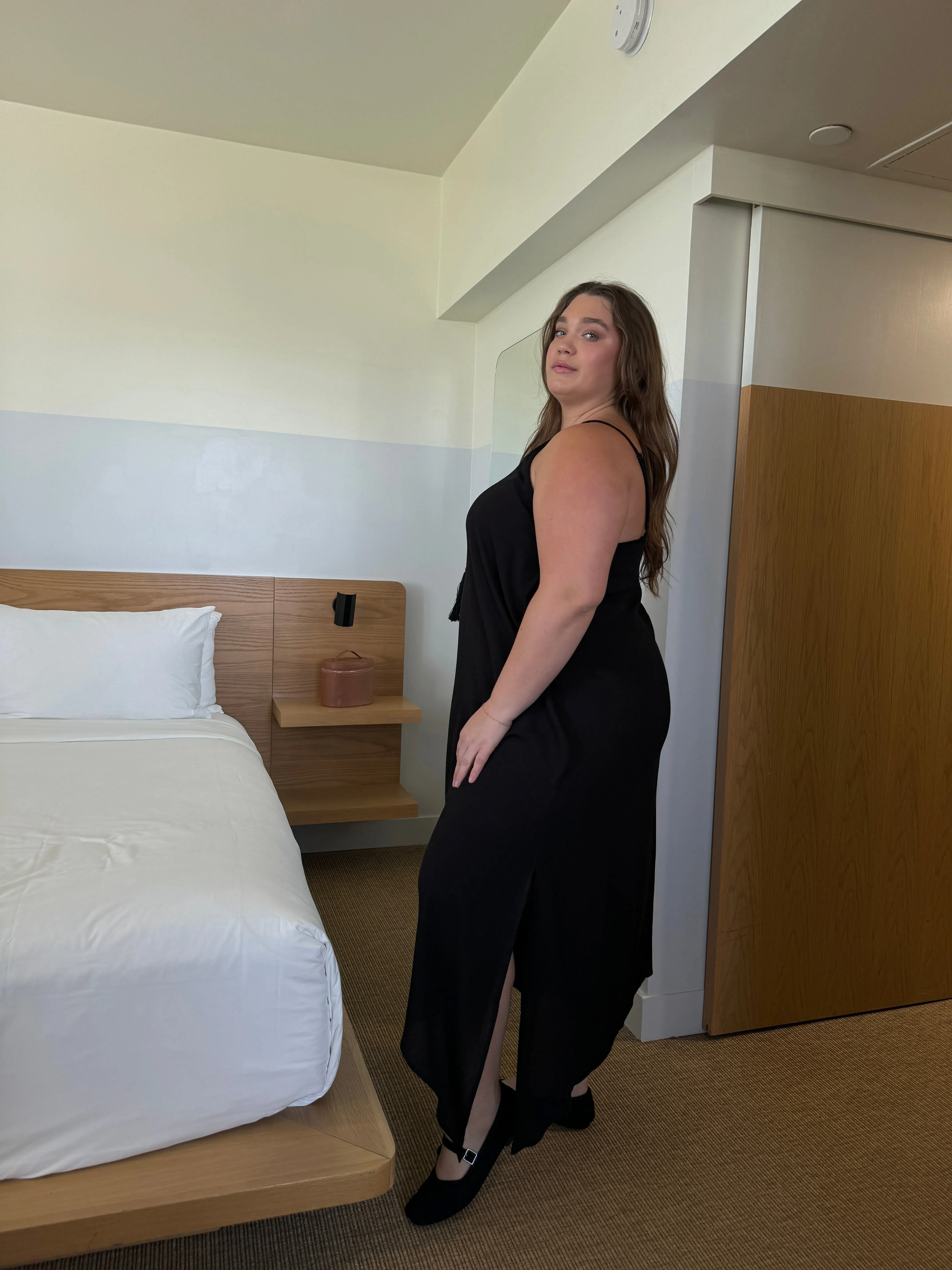Plus Size Tassel Tie Strap Midi Dress