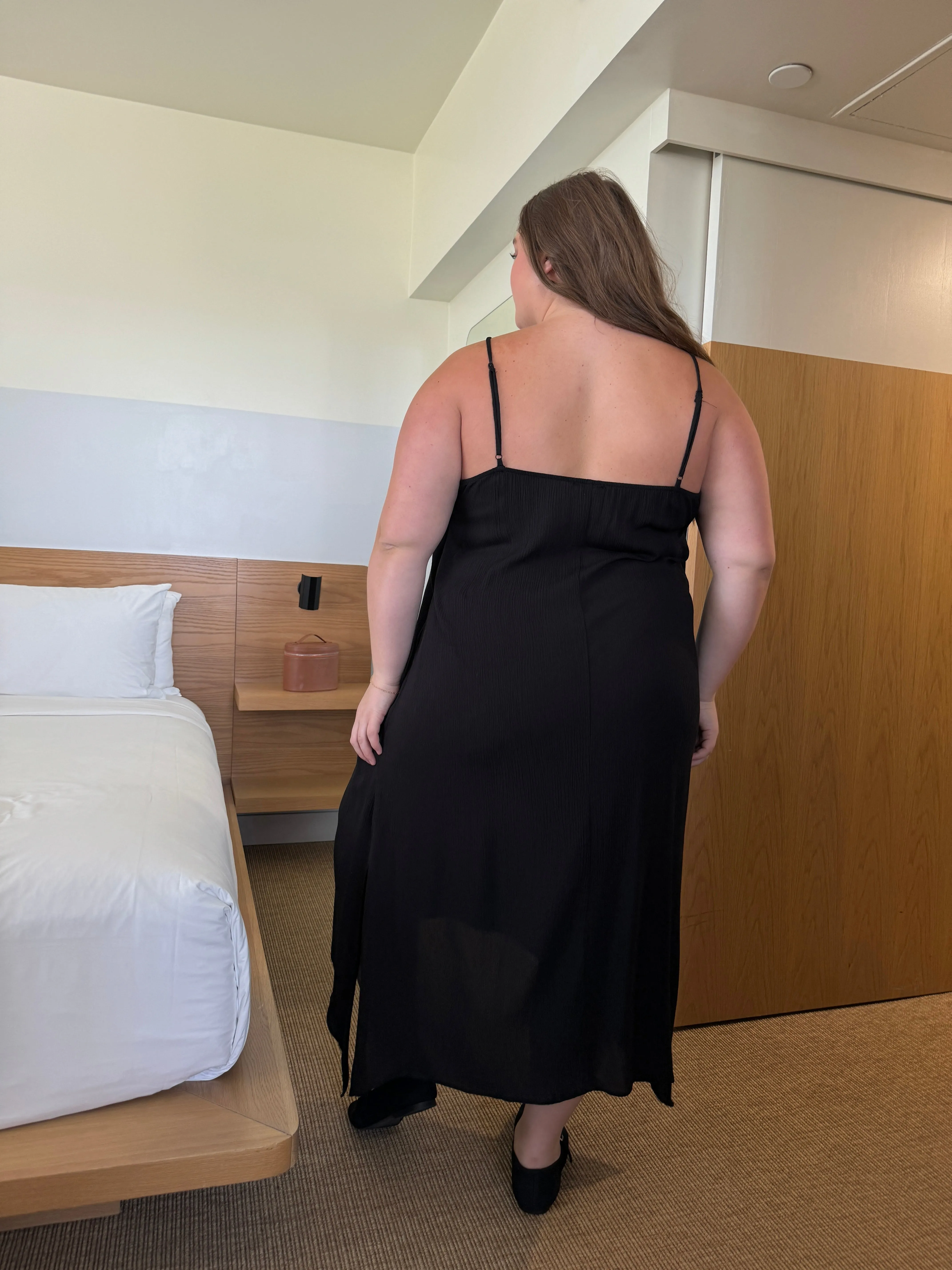 Plus Size Tassel Tie Strap Midi Dress