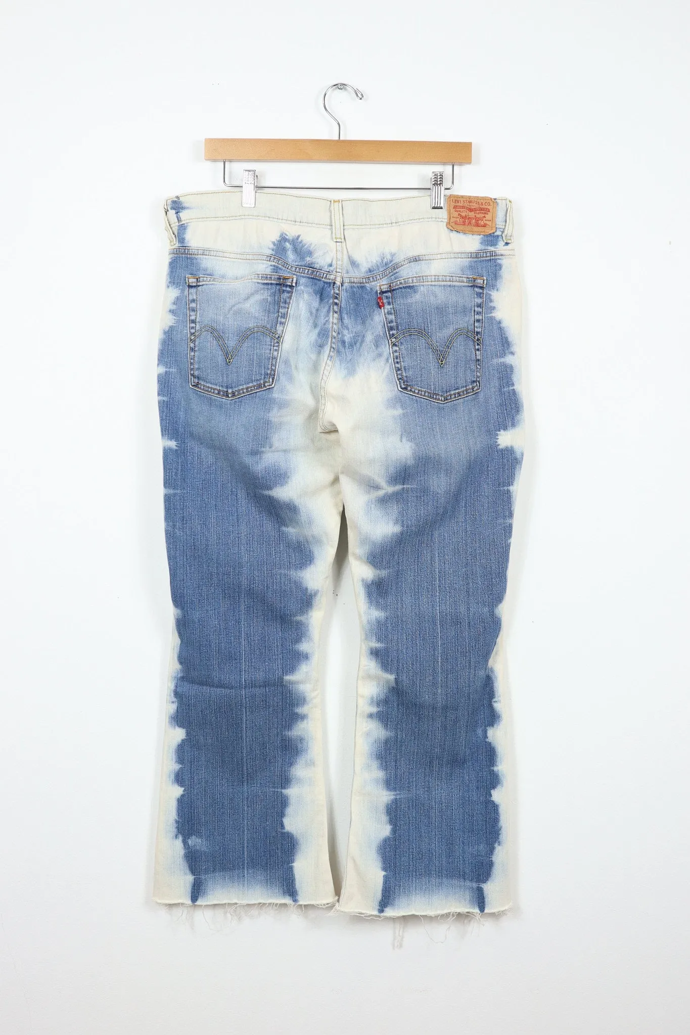 Reworked Levi's Wide Leg Bleached Jeans