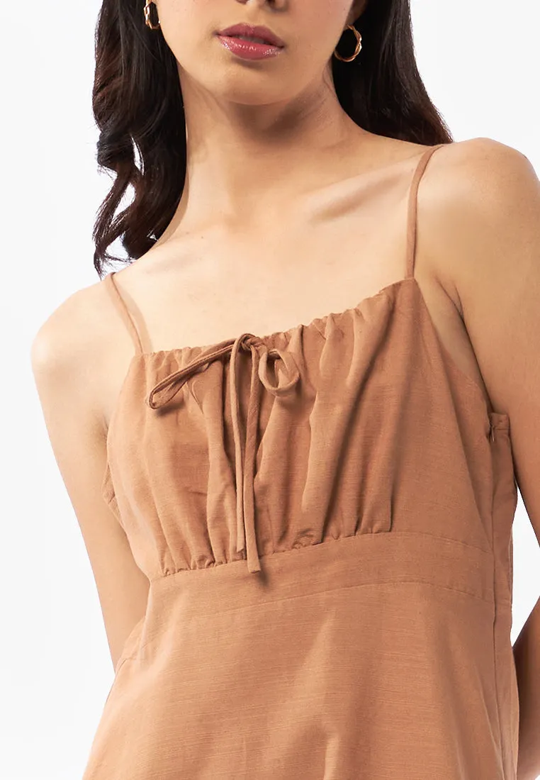 Ruffled Mini Slip Dress