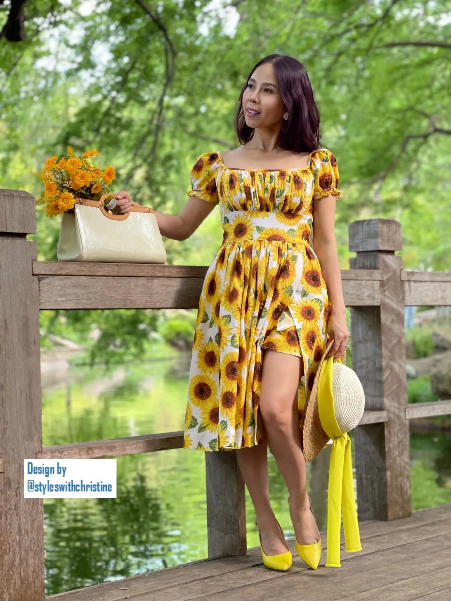 Suri Dress in Sunflowers Print size S
