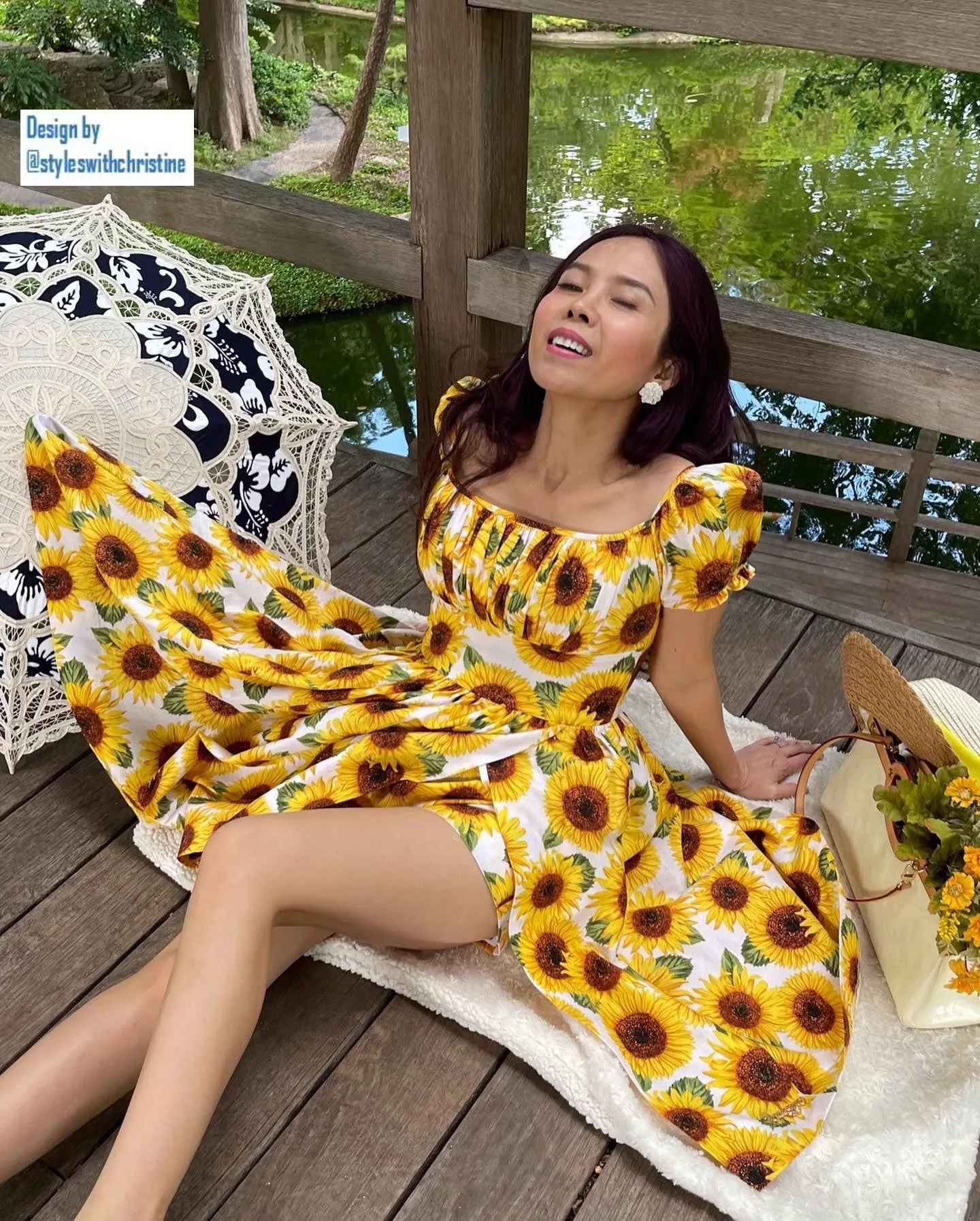 Suri Dress in Sunflowers Print size S