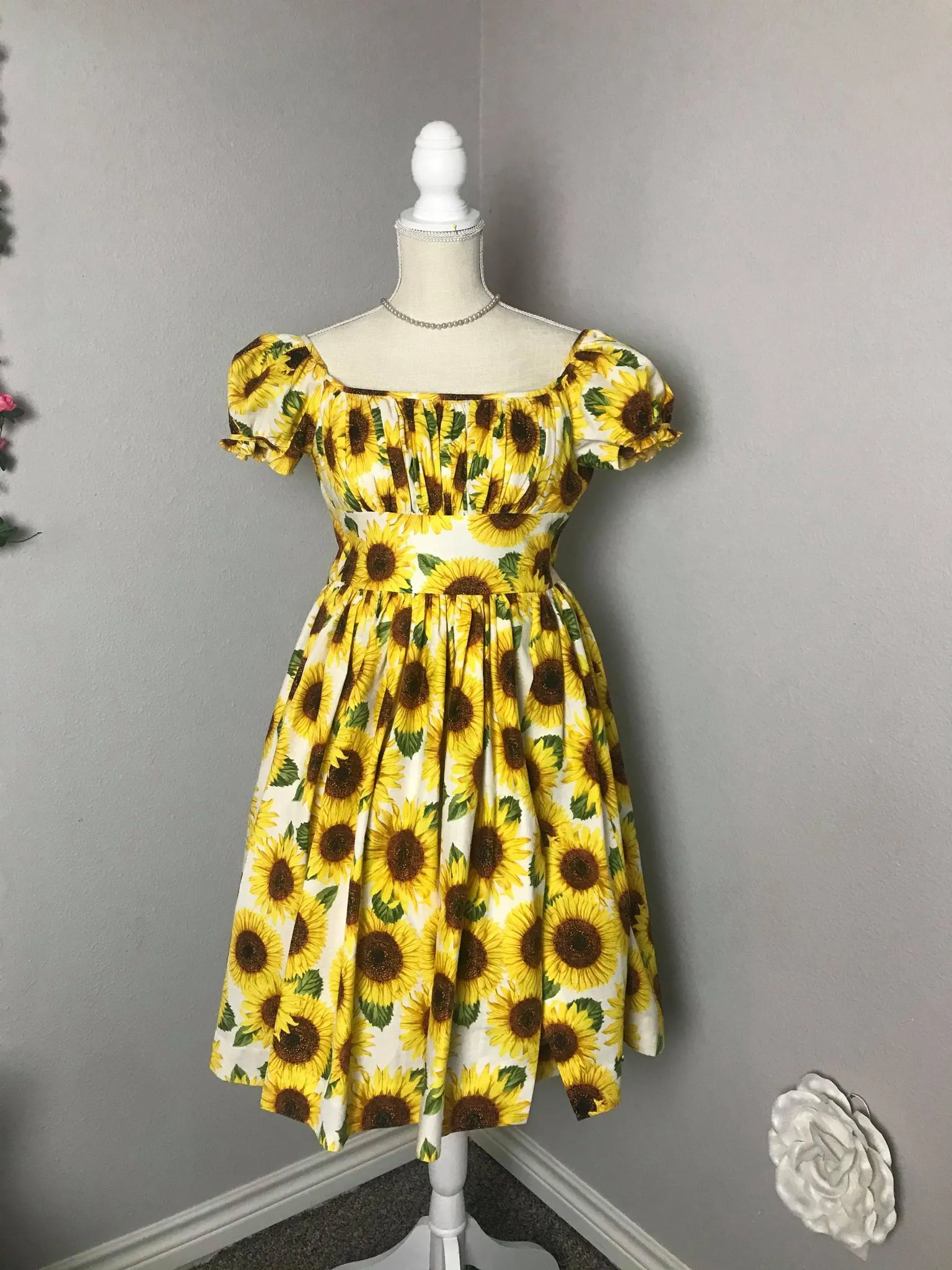 Suri Dress in Sunflowers Print size S