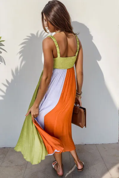 TEEK - Multicolor Block Square Neck Tank Dress