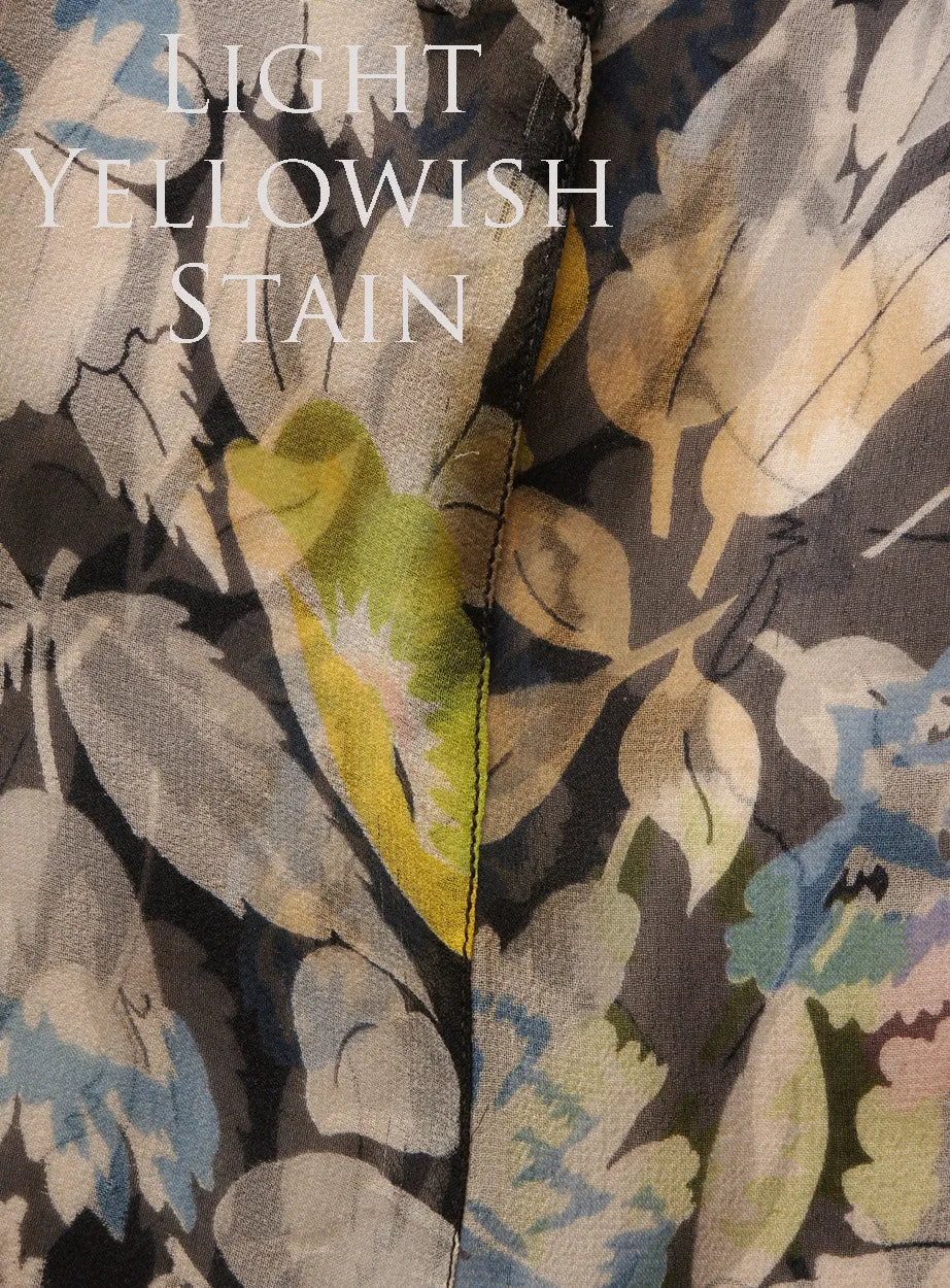Vintage 1930s Silk Chiffon Dress - Floral Print