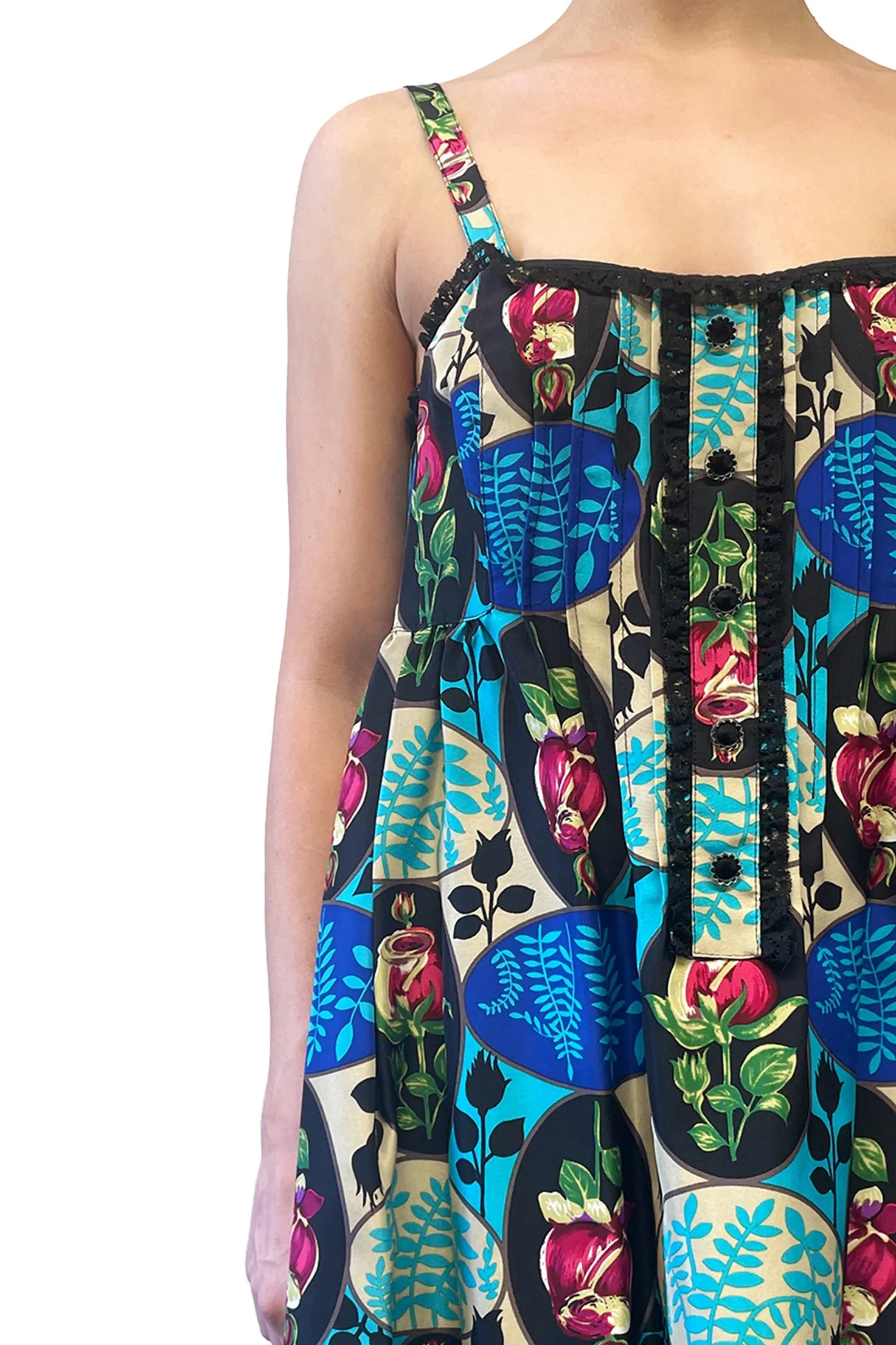 Vintage Anna Sui Spring 2009 Floral Mini Dress