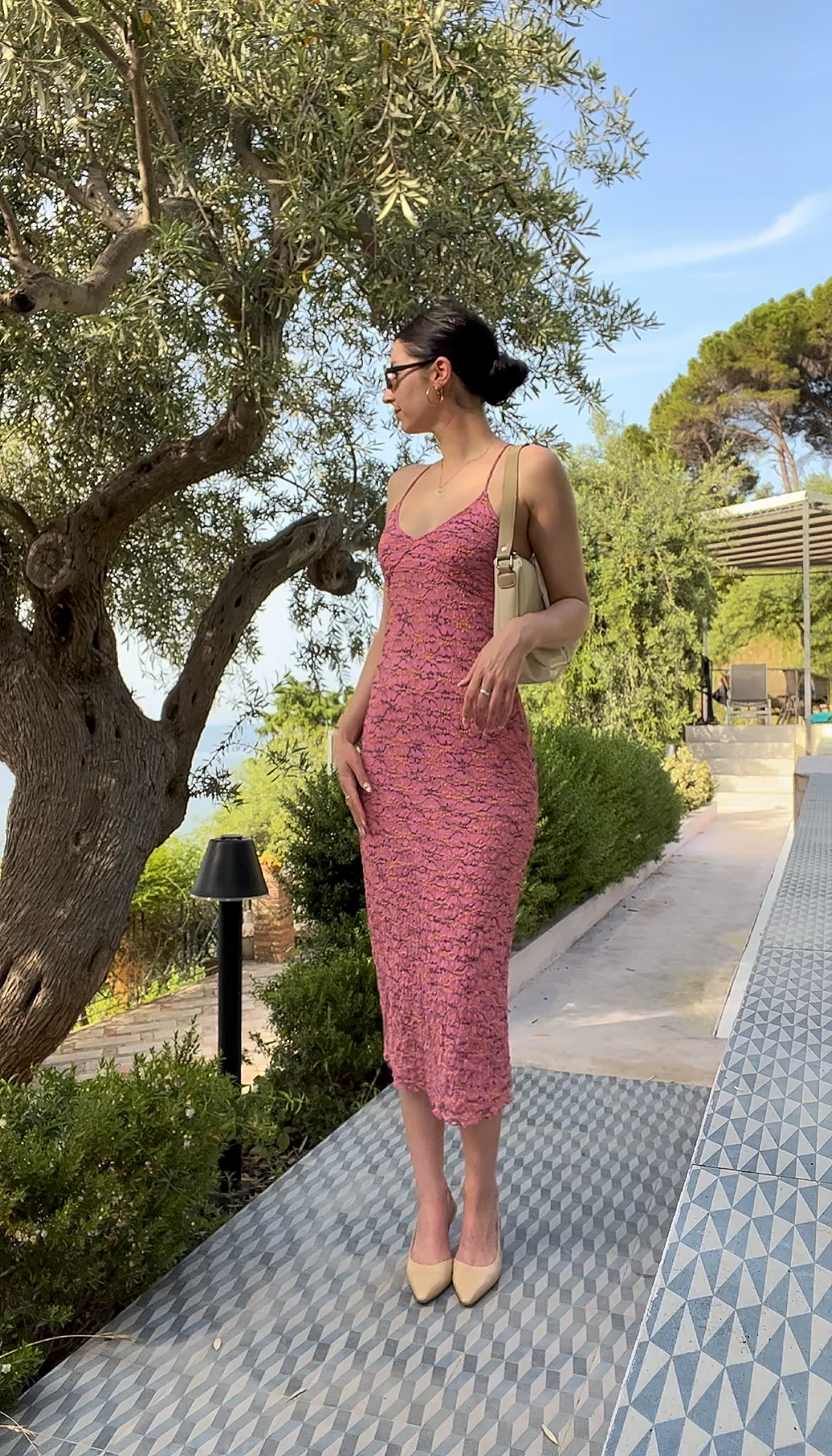 Vtg Frederick’s Pink Midi Dress