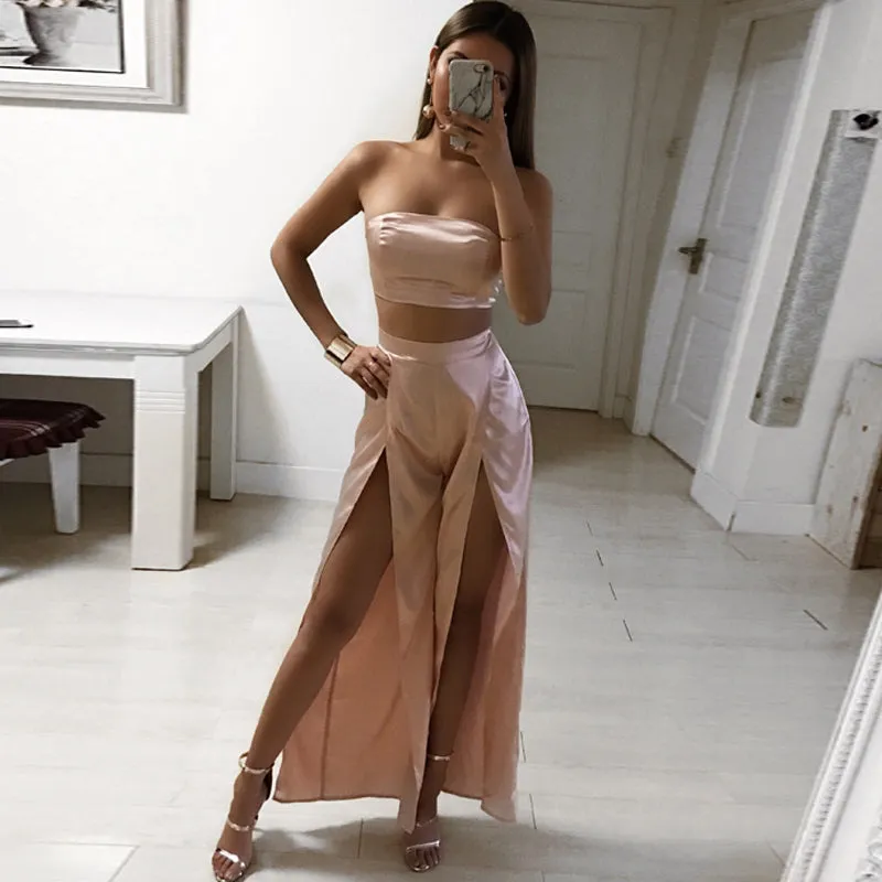 Women Sexy Strapless Jumpsuit