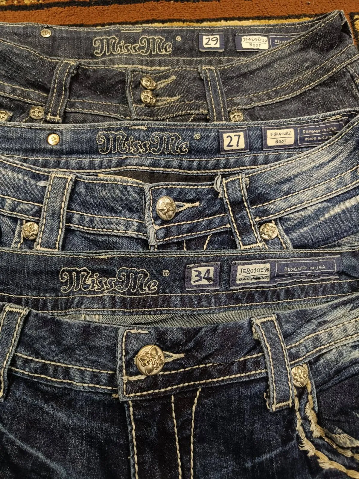 Y2K Missme Denim Jeans - Emroidered Pants